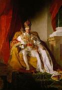 Friedrich von Amerling Emperor Franz I. of Austria wearing the Austrians imperial robes oil painting artist